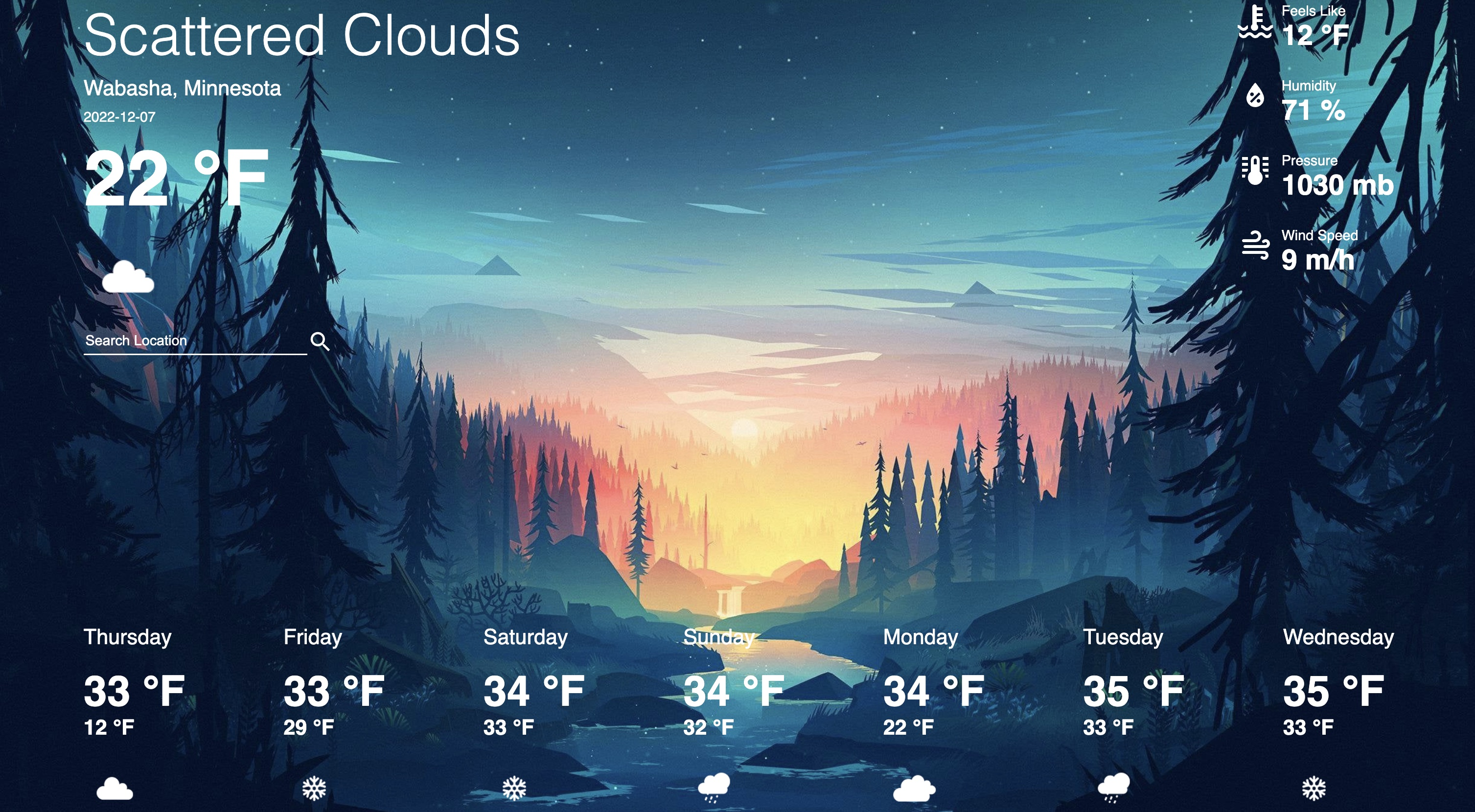 Weather Forecast Web App